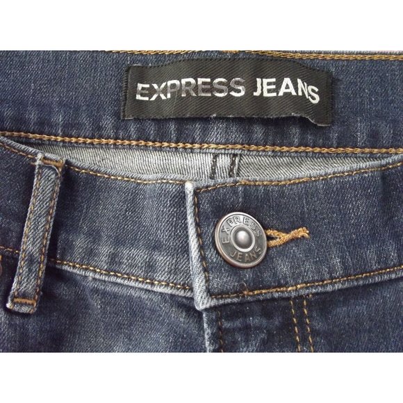 Express Size 0 x 26" High Waist Cropped Distressed Jeans - Picture 6 of 8